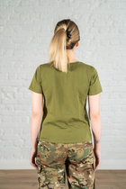 Жіноча військова футболка ХБ (бавовна) гіпоалергенна tactical Олива (665) , L - зображення 2