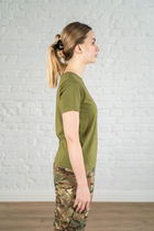 Женская военная футболка ХБ (хлопок) гипоаллергенная tactical Олива (665) , M - изображение 3