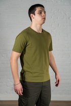 Військова футболка ХБ (бавовна) гіпоалергенна Олива (530) , S - зображення 4