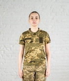 Военное женское поло CoolMax дышащее с велкро панелями Пиксель (659) , S - изображение 1