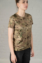 Женская тактическая футболка CoolMax камуфлированная tactical Мультикам (663) , 3XL - изображение 5