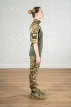 Жіноча військова форма убакс короткий рукав та штани з кишенями ріп-стоп CoolMax standart Піксель Олива (631) , S - зображення 3