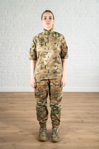 Тактическая женская форма убакс короткий рукав и штаны с карманами рип-стоп CoolMax standart Мультикам (626) , 3XL - изображение 1