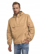 Тактична куртка анорак Brandit Summer Windbreaker, водонепроникна літня вітровка, койот S - зображення 5