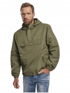 Тактична куртка анорак Brandit Summer Windbreaker, водонепроникна літня вітровка, олива L - зображення 6