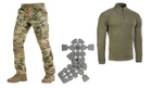 M-tac комплект штаны тактические с вставными наколенниками кофта флисовая S - изображение 1