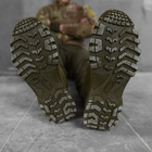 Чоловічі нубукові Кросівки Brews на гумовій протекторній підошві олива розмір 41 - зображення 4