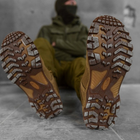 Чоловічі шкіряні Кросівки Alfa із сітчастими вставками на композитній підошві койот розмір 40 - зображення 5