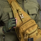 Нагрудный рюкзак 5л Oxford / Влагозащищенная сумка-слинг койот 30х17х7 см - изображение 4