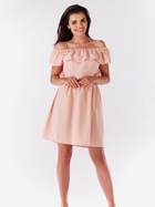 Плаття коротке літнє жіноче Awama A185 S Світло-рожеве (5902360517752) - зображення 2