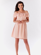 Плаття коротке літнє жіноче Awama A185 L Світло-рожеве (5902360517790) - зображення 2
