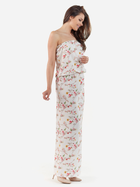 Sukienka damska w kwiaty Awama A219 XL Ecru (5902360522855) - obraz 3