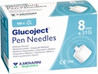 Голка для шприца Menarini Glucoject Insulin Needle 31G x 8 мм 100 шт (8012992440315) - зображення 1