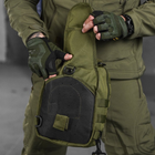 Нагрудная сумка "Enders" Cordura 1000D / Влагозащищенный рюкзак олива размер 19х27х10 см - изображение 5
