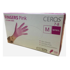 Перчатки нитриловые CEROS Fingers Pink, 100 шт (50 пар), M - изображение 1