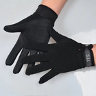 Тактические перчатки легкие без пальцев размер XL ширина ладони 10-11см, черные - изображение 1