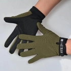 Тактичні рукавички легкі без пальців розмір ширина долоні 9-10см, олива - зображення 1