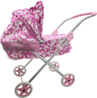 Wózek lalkowy głęboki Lazur-Mix Alicja 77 cm Pink (5907565647037) - obraz 1