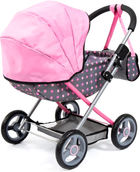 Wózek głęboki dla lalki Bayer Cosy 70 cm Pink/Grey (4003336127669) - obraz 3