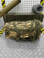 Сумка баул рюкзак армійська транспортна 3 в 1, 65 л. піксель Б03 - зображення 4