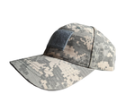 Тактична кепка з велкро під патчі в камуфляжі сірий піксель армії США ACU з регулюванням розміру - зображення 3