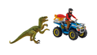 Zestaw zabawek Schleich Dinosaurs Quad escape from velociraptor (4059433014333) - obraz 1