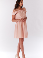 Sukienka trapezowa damska mini Infinite You M136 S Różowa (5902360580275) - obraz 4