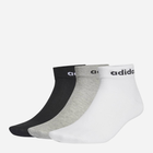 Набір чоловічих шкарпеток 3 пари Adidas Nc Ankle 3PP GE6179 S Чорний/Білий/Сірий (4061612249702) - зображення 1