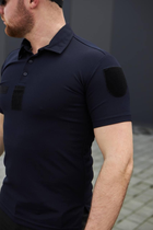 Мужская футболка Поло для ДСНС темно-синяя ткань Cool-pass размер 58 - изображение 3