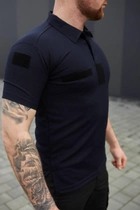 Мужская футболка Поло для ДСНС темно-синяя ткань Cool-pass размер 44 - изображение 5