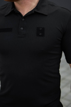 Чоловіча Футболка Поло для Поліції та ДСНС чорний колір Cool-pass Розмір 48 - зображення 4