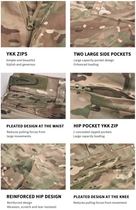Brutals тактичні штани з плісованими вставками, бойові брюки ЗСУ мультикам з наколінниками, р.2XL - зображення 3