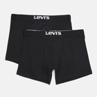 Zestaw majtek szorty męski 2 szt Levi's Solid Basic Boxer Brief Organic Co 2P 7012228420050 2XL Czarny (8720245437660) - obraz 1