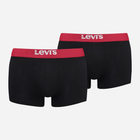 Набір трусів шорти чоловічий 2 шт Levi's Solid Basic Trunk Organic Co 2P 7012228440040 S Чорний/Червоний (8720245438384) - зображення 1