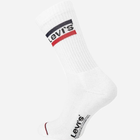 Набір чоловічих шкарпеток високих бавовняних 2 пари Levi's Regular Cut Logo 2P 9020120010010 39-42 Білий (8720245286695) - зображення 2