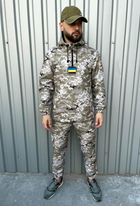 Мужской костюм демисезонный куртка анорак и штаны с шевроном флаг Украины Terra Intruder 0165 L Пиксель (IN - 0165/02 C ) - изображение 5