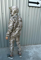 Мужской костюм демисезонный куртка анорак и штаны с шевроном флаг Украины Terra Intruder 0165 L Пиксель (IN - 0165/02 C ) - изображение 10