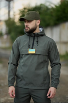 Мужская куртка анорак демисезонная с шевроном флаг Украины Terra Intruder 0164 S Хаки (IN - 0164/01 A ) - изображение 4