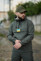 Мужская куртка анорак демисезонная с шевроном флаг Украины Terra Intruder 0164 2XL Хаки (IN - 0164/01 E ) - изображение 3