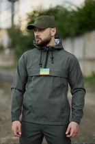 Мужская куртка анорак демисезонная с шевроном флаг Украины Terra Intruder 0164 2XL Хаки (IN - 0164/01 E ) - изображение 4