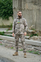 Чоловічий костюм демісезонний куртка анорак та штани з шевроном прапор України Terra Intruder 0165 M Піксель (IN - 0165/02 B ) - зображення 4