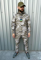 Чоловічий костюм демісезонний куртка анорак та штани з шевроном прапор України Terra Intruder 0165 M Піксель (IN - 0165/02 B ) - зображення 5