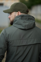 Чоловіча куртка анорак демісезонна з шевроном прапор України Terra Intruder 0164 XL Хакі (IN - 0164/01 D ) - зображення 13