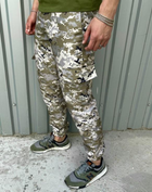 Мужские штаны с манжетами демисезонные Terra Intruder 0166 M Пиксель светлый ( IN - 0166/02 B ) - изображение 7