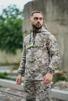 Чоловіча куртка анорак демісезонна з шевроном прапор України Terra Intruder 0164 S Піксель (IN - 0164/02 A ) - зображення 1