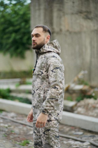 Мужская куртка анорак демисезонная с шевроном флаг Украины Terra Intruder 0164 L Пиксель (IN - 0164/02 C ) - изображение 3