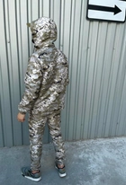 Чоловічий костюм демісезонний куртка анорак та штани з шевроном прапор України Terra Intruder 0165 XL Піксель (IN - 0165/02 D ) - зображення 10