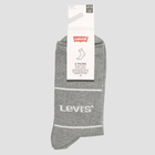 Набір чоловічих шкарпеток високих бавовняних 2 пари Levi's Short Cut Logo Sport 2P 7012105670090 43-46 Сірий (8720245185660) - зображення 1