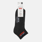 Набір чоловічих шкарпеток високих бавовняних 2 пари Levi's Mid Cut Logo 2P 9020110012080 39-42 Чорний/Сірий (8718824835051) - зображення 4