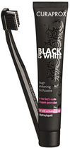 Zestaw Curaprox Black is White Pasta do zębów 90 ml + szczotka (7612412423686) - obraz 1